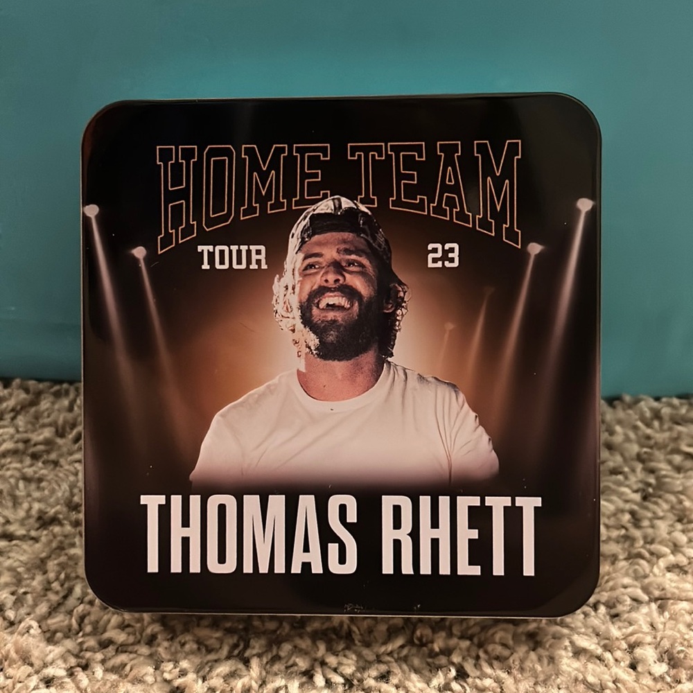 Thomas Rhett 2023 Home Team Tour VIP merchandise Game set Tin w/ Cards Dice Pin